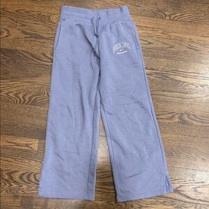 Nike Womens Lavender Wide-Leg Sweatpants